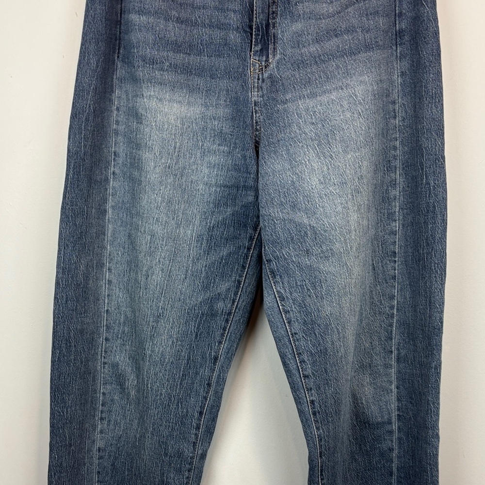 Angels Women's Wide Leg Jeans in Faded Blue Wash - Picture 5 of 13